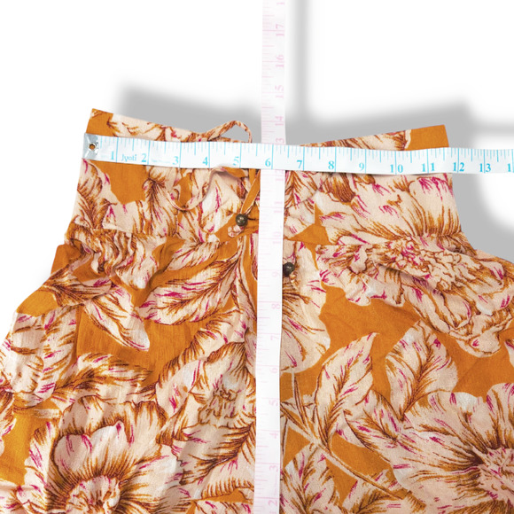 Band of the Free Arizona Floral Wide-Leg Palazzo Pants XS Gold Pink NWT - Picture 10 of 12